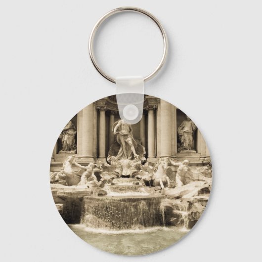Classic Trevi Fountain, Rome Sleutelhanger (Voorkant)