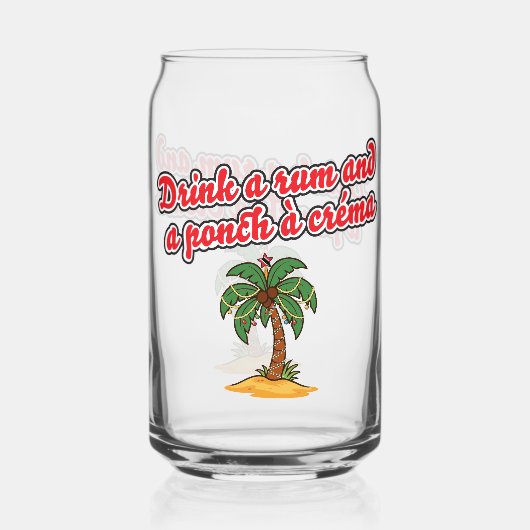 Classic Trini Christmas Beverage Glass (Recto)