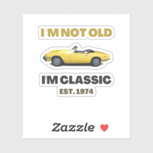 Classic Triumph Spitfire Ik ben een klassiek shirt Sticker
