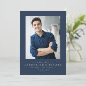 Classic twee foto marine afstuderen aankondiging (Staand voorkant)