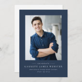 Classic twee foto marine afstuderen aankondiging (Voorkant / Achterkant)