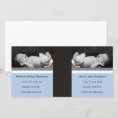 Classic Twin Boys Double New Baby Cartes photos (Devant / Derrière)
