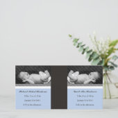 Classic Twin Boys Double New Baby Cartes photos (Debout devant)