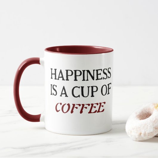 Classic Two Tone Coffee Mok (Met donut)