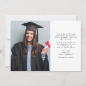 Classic Typography 2 foto Afstuderen Aankondiging (Achterkant)