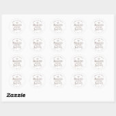 Classic Typography Baked with Love Ronde Sticker (Vel)