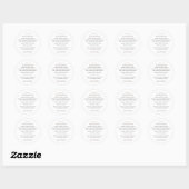 Classic Typography Bakery Ingredient Product Ronde Sticker (Vel)