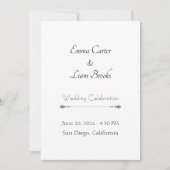 Classic Typography Wedding Invitation (Devant)