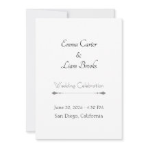 Classic Typography Wedding Invitation