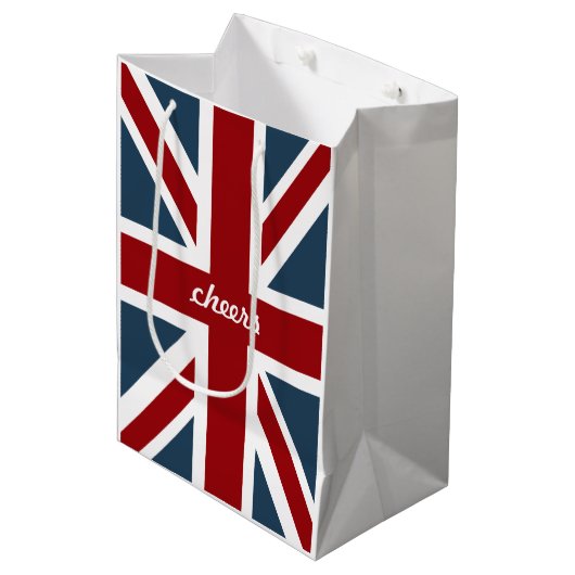 Classic Union Jack Flag Medium Cadeauzakje (Voorkant Gekanteld)