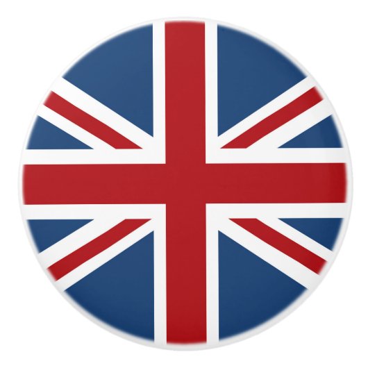 Classic Union Jack UK Flag Keramische Knop (Voorkant)