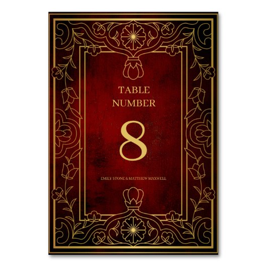 Classic Unique Custom Wedding Kaart (Achterkant)