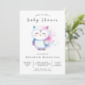 Classic Unique Owl Baby shower Kaart (Staand voorkant)