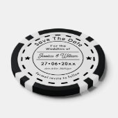 Classic Unique Wedding Save The Date Photo Poker Chips (Enkel)