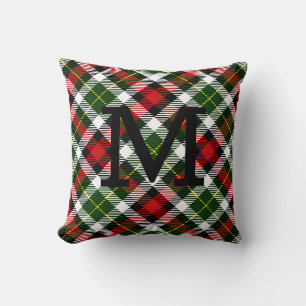 Classic Vakantie Plaid Monogram INITIAAL Kerst Kussen
