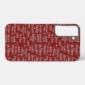 Classic, Valentine's Day phrases in pattern Samsung Galaxy Hoesje (Achterkant horizontaal)