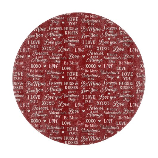 Classic, Valentine's Day phrases in pattern Snijplank (Voorkant)