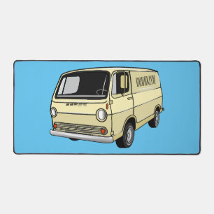 Classic van cartoon illustratie bureaumat