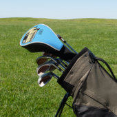 Classic van cartoon illustratie golfheadcover (Insitu)