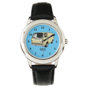 Classic van cartoon illustratie horloge
