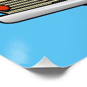 Classic van cartoon illustratie perfect poster (Hoek)