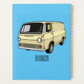 Classic van cartoon illustratie planner (Achterkant)