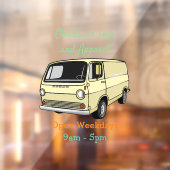 Classic van cartoon illustratie raamsticker (Vel 2)
