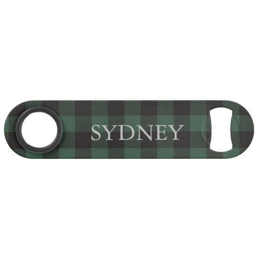 Classic Vert Buffalo noir Tartan Plaid Personnalis (Devant (Horizontal))