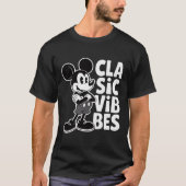 Classic Vibes Retro Cartoon Mouse T-Shirt Design, (Devant)