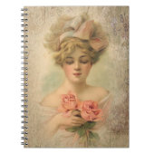 Classic Victoriaans dame met Rozen Notitieboek (Voorkant)