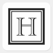 Classic vierkant monogram Stickers (Voorkant)
