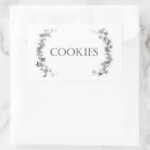 Classic Vine Design Cookie Jar Stickers Étiquette (Sac)