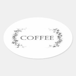 Classic Vine Design Koffiepot Etiketten Stickers