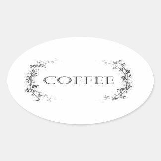 Classic Vine Design Koffiepot Etiketten Stickers