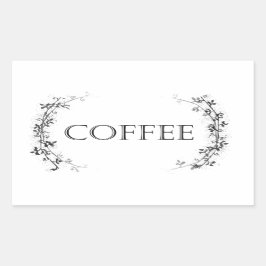 Classic Vine Design Koffiepot Etiketten Stickers