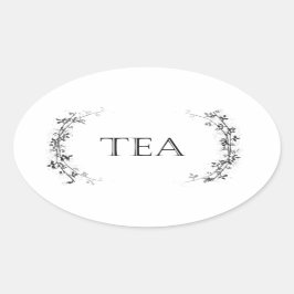 Classic Vine Design Tea Container Labels Stickers