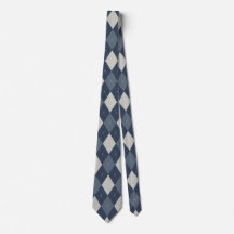 Classic Vintage Blue Argyle Plaid 