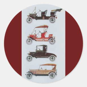 CLASSIC VINTAGE CARS Auto-reparatie Classi Ronde Sticker