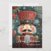 Classic vintage Christmas nutcracker digital  Feestdagenkaart (Voorkant)