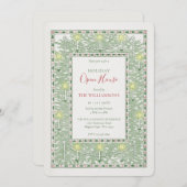 Classic Vintage Christmas Open House Kaart (Voorkant / Achterkant)