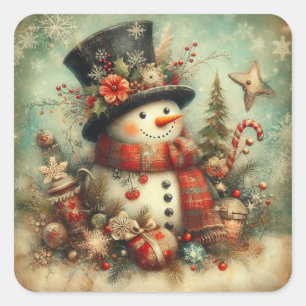 Classic Vintage Kerst Stickers