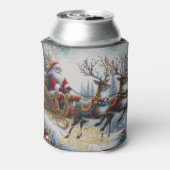 Classic/Vintage Kerstman & rendier Blikjeskoeler (Blikje Achterkant)