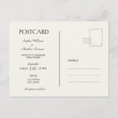 Classic Vintage Photo Wedding Invitation Postcard (Dos)
