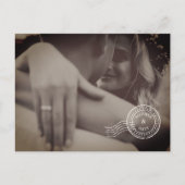 Classic Vintage Photo Wedding Invitation Postcard (Devant)