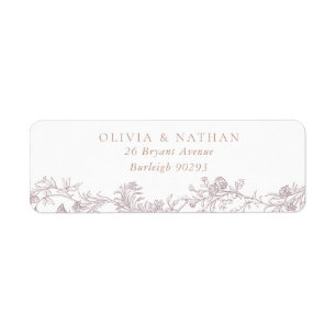 Classic Vintage Wedding Retour Adres Etiket