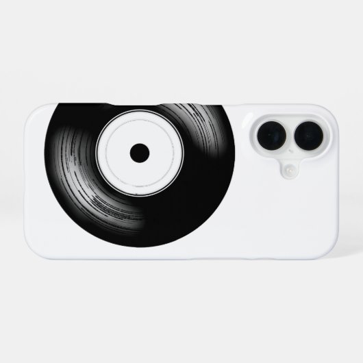 Classic Vinyl Disc iPhone 16 Hoesje (Achterkant horizontaal)