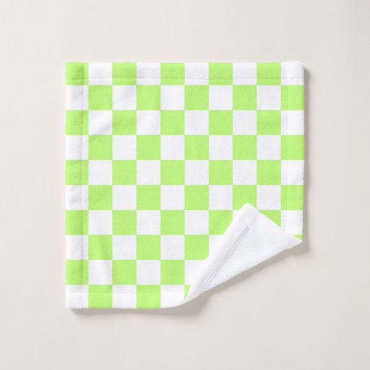 Classic visual lime checkerboard  (Gant de toilette)