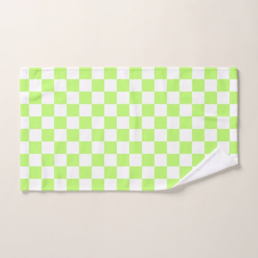Classic visual lime checkerboard  (Serviette à main)
