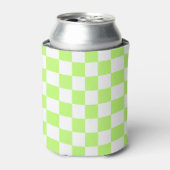 Classic visual lime checkerboard  blikjeskoeler (Blikje Voorkant)