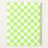 Classic visual lime checkerboard  planner (Achterkant)